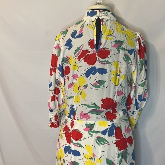 RIXO for Target Floral Mock Neck Cascade Ruffle Dress - Picture 8 of 13